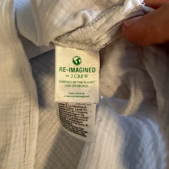 J.Crew Double Gauze Pop Over Blouse - Picture 6 of 8